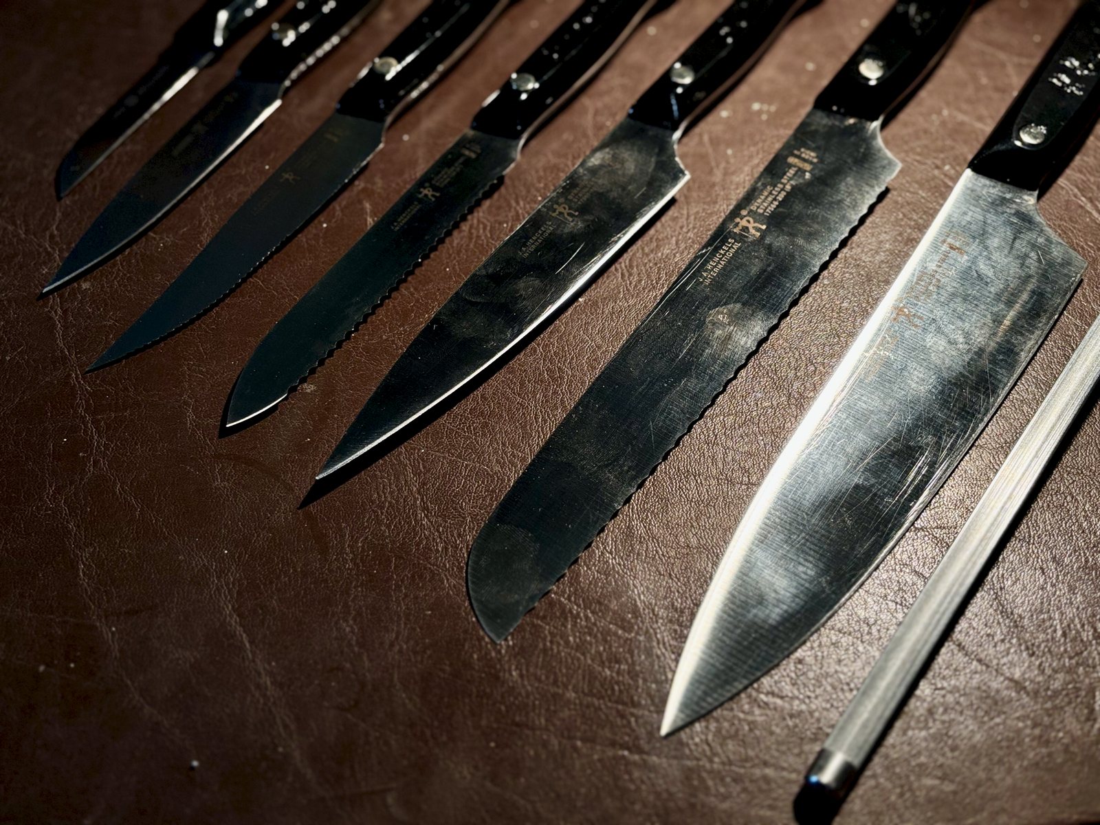 Blades laid out