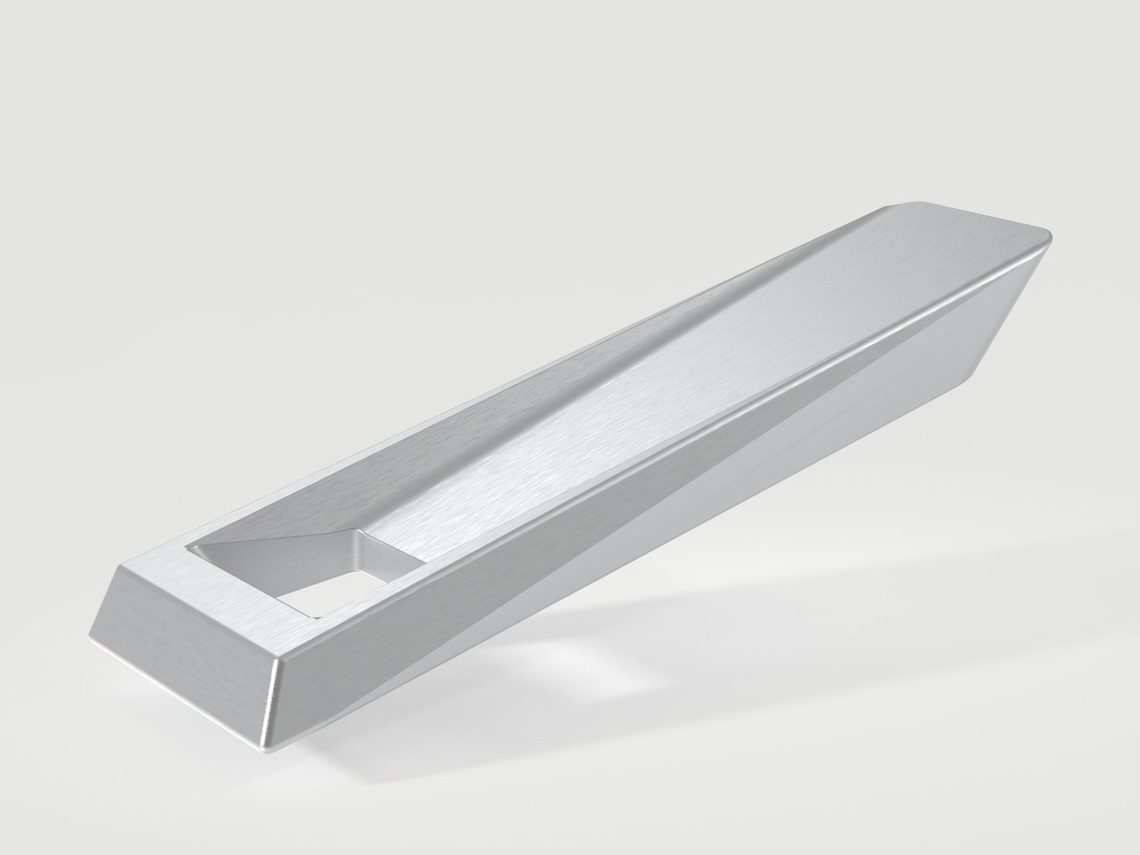 Cast aluminum bottle opener, studio render