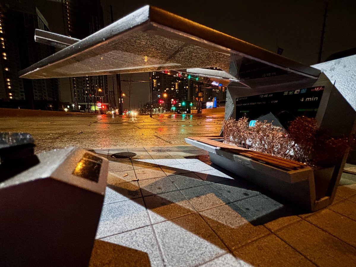 Bus Shelter build archive: Night, under canopy