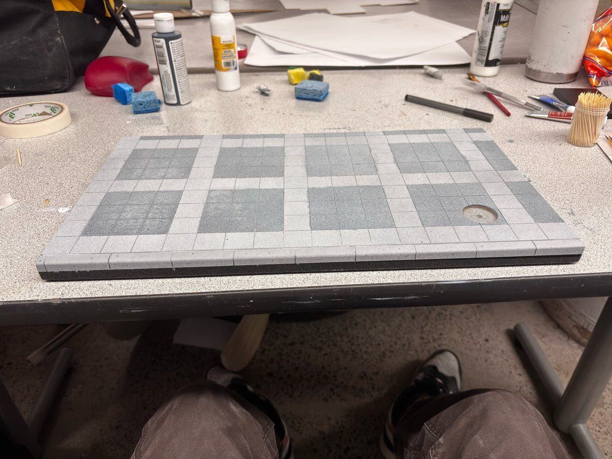 Bus Shelter build archive: Base, paving grid